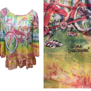 Leoma Lovegrove pink racers top